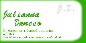 julianna dancso business card