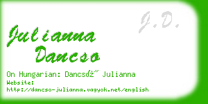 julianna dancso business card